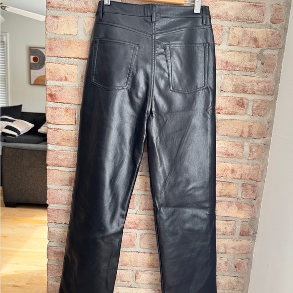 Aritzia Wilfred Melina Black Vegan Leather High Rise Pants - Picture 10 of 11